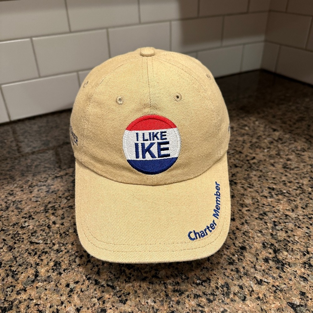 Eisenhower Foundation I Like Ike Hat Abilene KS Charter Member Cap Adjustable